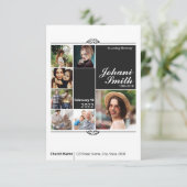 Modèle de la carte de prière funéraire (Debout devant)