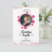 Modèle de la carte de prière funéraire (Debout devant)