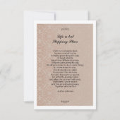 Modèle de la carte de prière funéraire (Dos)