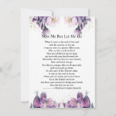 Modèle de la carte de prière funéraire (Dos)