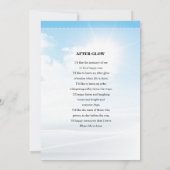 Modèle de la carte de prière funéraire Blue Sky (Dos)