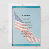 Modèle de la carte de prière funéraire patriotique (Dos)