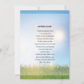 Modèle de la carte de prière funéraire Sky (Dos)