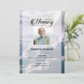 Modèle de la carte de prière funéraire Sky and Dov (Debout devant)