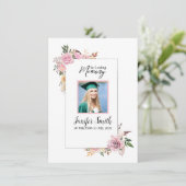 Modèle de la carte de prières funéraires florales (Debout devant)