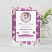 Modèle de la carte de prières funéraires florales (Debout devant)