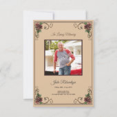 Modèle de la carte de programme funéraire (Devant)