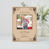 Modèle de la carte de programme funéraire (Debout devant)