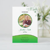 Modèle de la carte de programme funéraire Memorial (Debout devant)