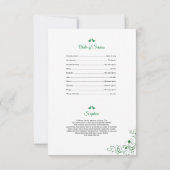 Modèle de la carte de programme funéraire Memorial (Dos)