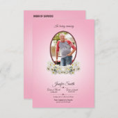 Modèle de la carte de programme funéraire Memorial (Devant / Derrière)