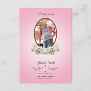 Modèle de la carte de programme funéraire Memorial