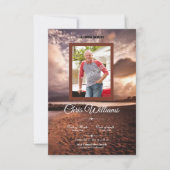 Modèle de la carte de programme funéraire Memorial (Devant)