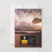 Modèle de la carte de programme funéraire Memorial (Dos)