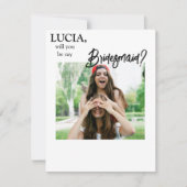 Modèle de la carte de proposition de la Bridesmaid (Devant)