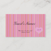 Modèle de la carte de siège mariage (Dos)