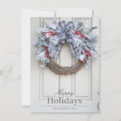 Modèle de la carte de voeux de vacances immobilièr (Devant)