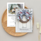 Modèle de la carte de voeux de vacances immobilièr