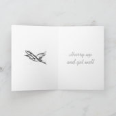 Modèle de la carte de voeux Heron Get Well (Intérieur)