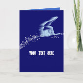 Modèle de la carte de voeux Snowboarder (Devant)