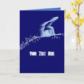 Modèle de la carte de voeux Snowboarder (Fleur jaune)