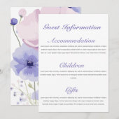 Modèle de la carte d'information d'invité mariage (Devant / Derrière)