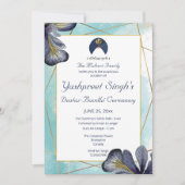 Modèle de la carte d'invitation Dastar Bandi (Devant)