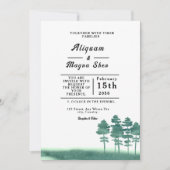 Modèle de la carte d'invitation de mariage d'hiver (Devant)