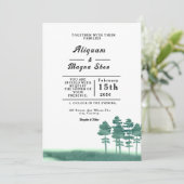 Modèle de la carte d'invitation de mariage d'hiver (Debout devant)