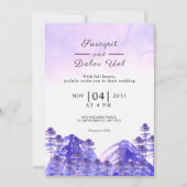 Modèle de la carte d'invitation de mariage d'hiver (Devant)