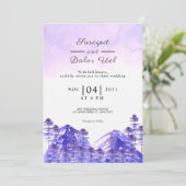 Modèle de la carte d'invitation de mariage d'hiver (Debout devant)