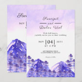 Modèle de la carte d'invitation de mariage d'hiver (Devant / Derrière)
