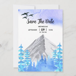 Modèle de la carte Faire-part de mariage Frosty hi