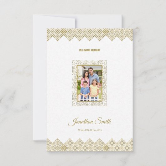 modèle de la carte funéraire (Devant)