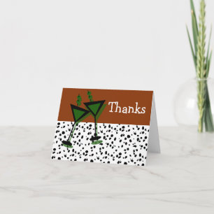 Modèle de la carte Merci Martini Glass Note