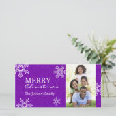 Modèle de la carte photo de Noël moderne (Debout devant)