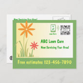 Modèle de la carte postale (Devant / Derrière)