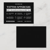 Modèle de la carte postsoins de tatouage noir avec (Devant / Derrière)