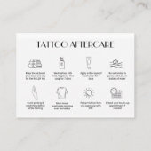 Modèle de la carte postsoins de tatouage personnel (Dos)