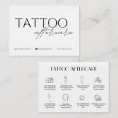 Modèle de la carte postsoins de tatouage personnel (Devant / Derrière)