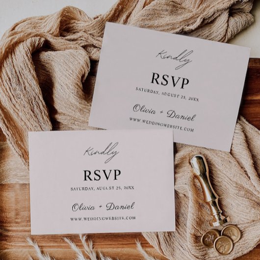 Modèle de la carte RSVP de mariage Sage Boho