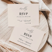 Modèle de la carte RSVP de mariage Sage Boho