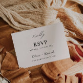 Modèle de la carte RSVP de mariage Sage Boho