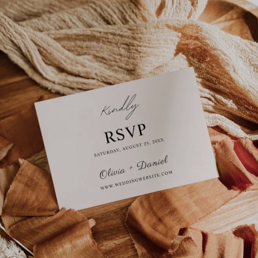Modèle de la carte RSVP de mariage Sage Boho