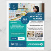 Modèle de la circulaire de pharmacie (Devant / Derrière)