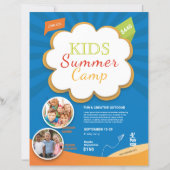 Modèle de la circulaire du camp d'été pour enfants (Devant)