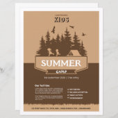 Modèle de la circulaire du camp d'été pour enfants (Devant / Derrière)