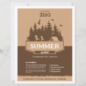 Modèle de la circulaire du camp d'été pour enfants (Devant)