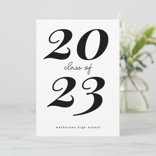 Modèle de la fête de graduation moderne Invitation (Debout devant)