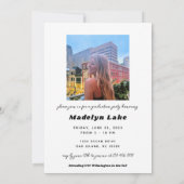 Modèle de la fête de graduation moderne Invitation (Dos)